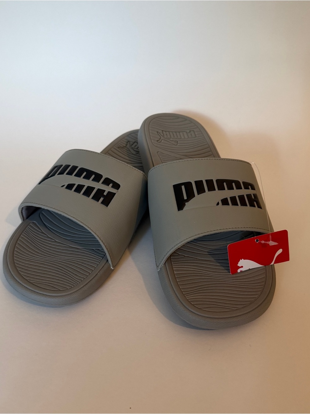 NWT Puma Men's Gray Slides Sandals Slippers